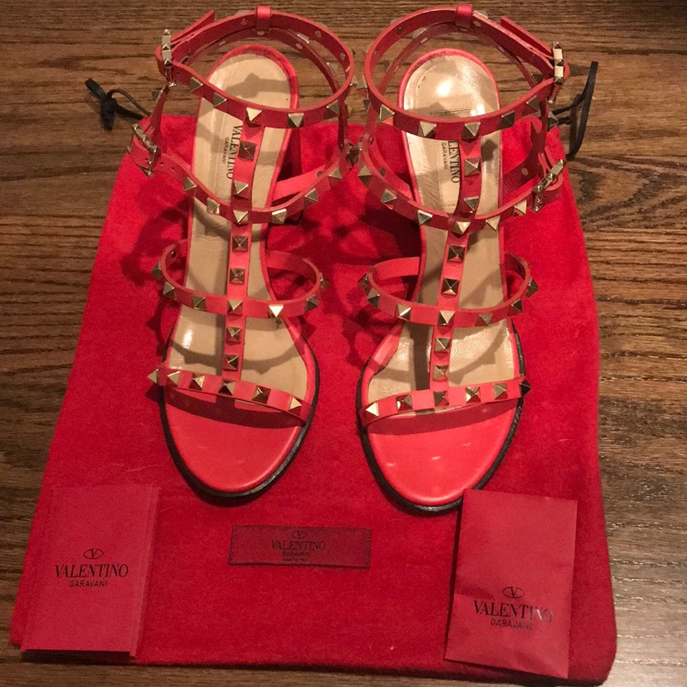 Valentino Rockstud T-Strap Sandal